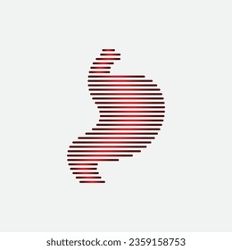 Stomach care and health logo illustration