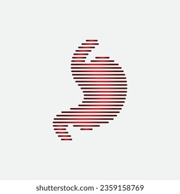 Stomach care and health logo illustration