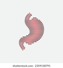 Stomach care and health logo illustration