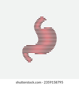 Stomach care and health logo illustration