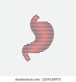 Stomach care and health logo illustration