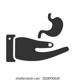 vector de diseño de icono de cuidado de estómago