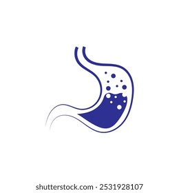 Ícone de cuidados estomacais projeta conceito de ilustração vetorial