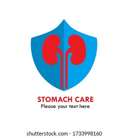 Stomach care logo design template illustration. there arae stomach
