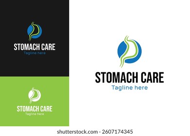 Stomach care logo design template vector symbol illustration