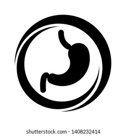 Stomach care logo designs concept vector inside circle, Creative Symbol, Icon design template isolated on white background