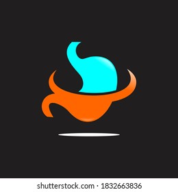 Stomach care logo designs vector, health logo designs template stock illustration