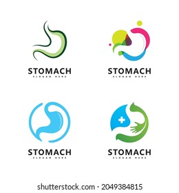 stomach care logo icon vector 