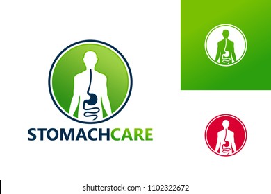 Stomach Care Logo Template Design Vector, Emblem, Design Concept, Creative Symbol, Icon