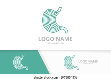 Stomach care logo template design. Gastrointestinal tract logotype template.