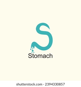 Símbolo de diseño del vector del logotipo de cuidados de estomago símbolo de estómago creativo