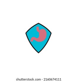 stomach care logo,vector illustration symbol design template.