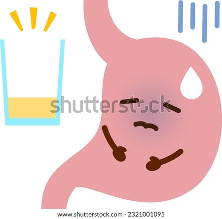 Stomach character with low stomach acid