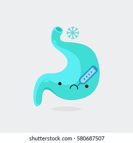 Stomach character vector illustration