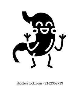 Stomach Child Health Glyph Icon Vector. Stomach Child Health Sign. Isolated Contour Symbol Black Illustration