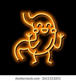 stomach child health neon light sign vector. stomach child health illustration