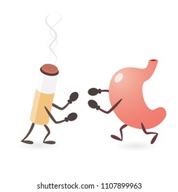 Stomach and Cigarette Fighting