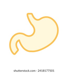 Stomach color outline icon , vector, pixel perfect, illustrator file