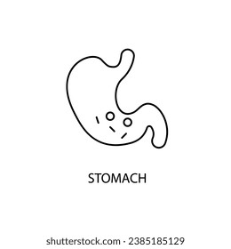 Stomach concept line icon. Simple element illustration.Stomach concept outline symbol design.
