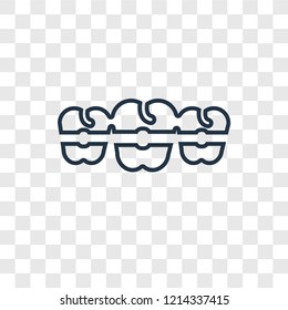 Stomach concept vector linear icon isolated on transparent background, Stomach concept transparency concept in outline style