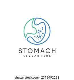 Stomach design element icon vector with creative modern concept