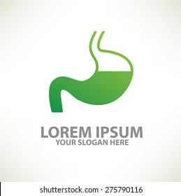 Stomach design logo template,clean vector