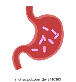 Concepto de enfermedad estomacal. Ilustración vectorial
