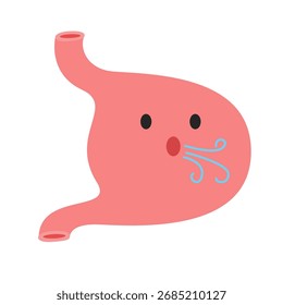 Concepto de enfermedad estomacal. Ilustración vectorial