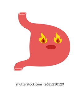 Concepto de enfermedad estomacal. Ilustración vectorial