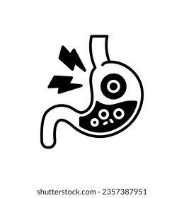 Stomach Disease icon in vector. Illustration