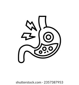 Stomach Disease icon in vector. Illustration