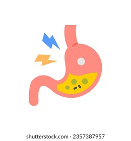 Stomach Disease icon in vector. Illustration