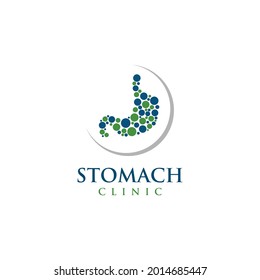 Stomach Dots Logo Design. Medical Clinic Symbol. Vector Illustration.