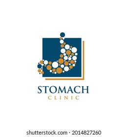 Stomach Dots Logo Design. Medical Clinic Symbol. Vector Illustration.