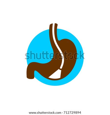 Stomach endoscopy procedure icon. Gastroscopy color symbol.