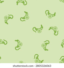stomach flu gastroenterologist glyph vector seamless pattern. stomach flu gastroenterologist thin illustration