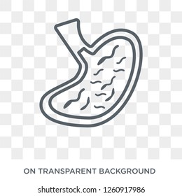 Stomach flu icon. Trendy flat vector Stomach flu icon on transparent background from Diseases collection. High quality filled Stomach flu symbol use for web and mobile