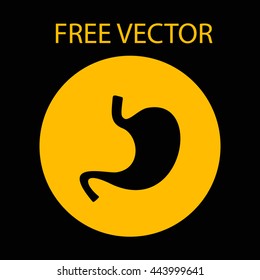stomach free vector style flat