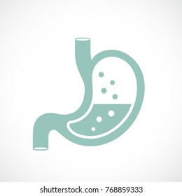 Stomach gas vector icon illustration isolated on white background