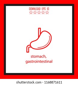 stomach, gastrointestinal vector icon