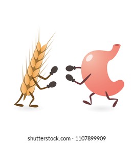 Stomach and Gluten Source Grain Fighting