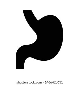 stomach glyph flat vector icon
