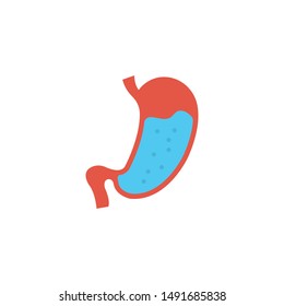 stomach glyph flat vector icon