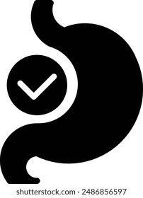 stomach health care icon, gastric chamber health icon