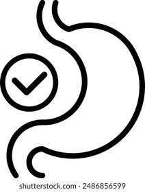 stomach health care icon, gastric chamber health icon