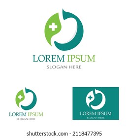 stomach health and stomach care logo design