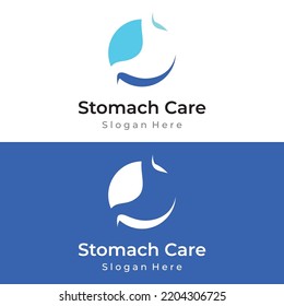 Stomach health and stomach care logo design. Logo sign for doctor, business and branding.