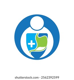 Stomach health Icon and Symbol Template Illustration