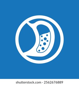 Stomach health Icon and Symbol Template Illustration