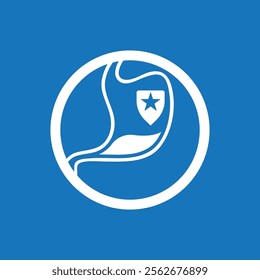Stomach health Icon and Symbol Template Illustration